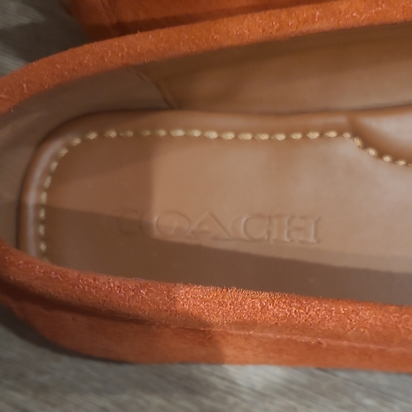 Coach Women's Vibrant Orange Moccasins - Picture 2 of 5
